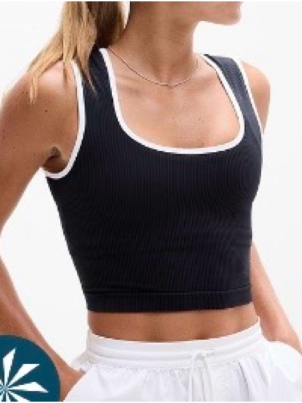 NWT Athleta Renew Seamless Novelty Tipped Crop